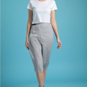 ❤️J.Jill  Black White Gingham Checkered Ankle Pants